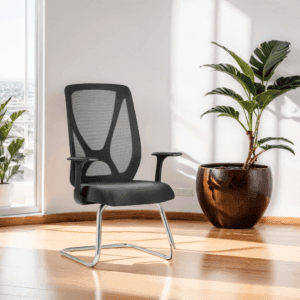Black Mesh waiting chair