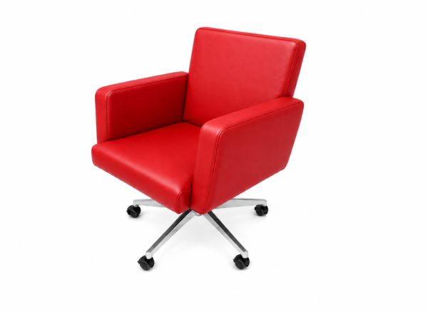 [CC 2001-m] Brown Leather Office Chair