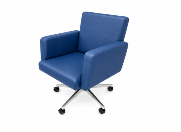 [CC 2001-m] Brown Leather Office Chair