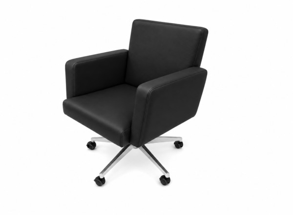 [CC 2001-m] Brown Leather Office Chair