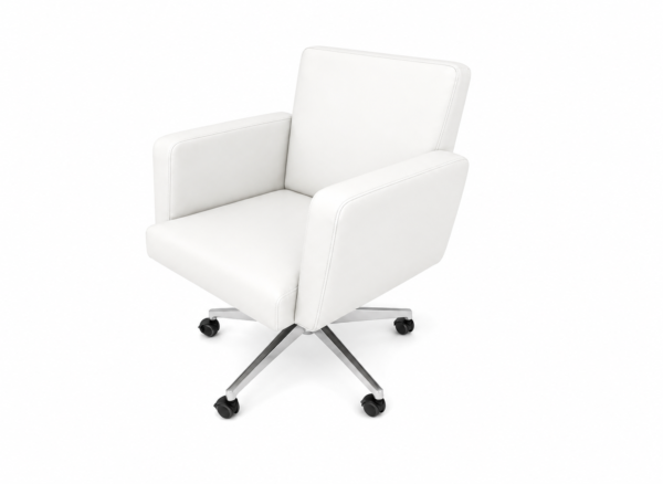 [CC 2001-m] Brown Leather Office Chair