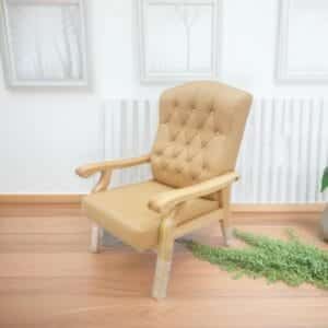Beige Leather waiting Chair