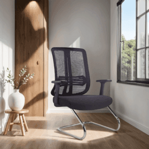 Black Mesh waiting chair