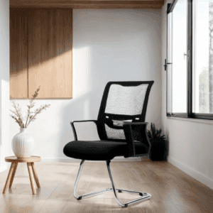 Black Mesh waiting chair