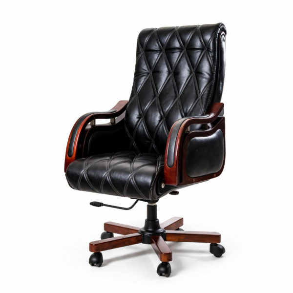 [ GL 201 ] Beige Leather Manager Chair
