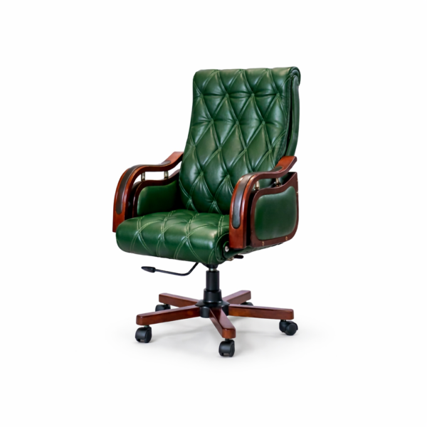 [ GL 201 ] Beige Leather Manager Chair