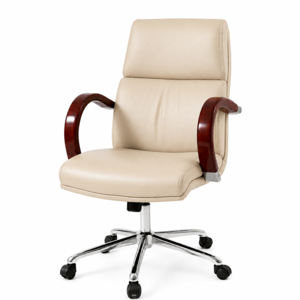 [GL 303 m] Wooden Armrest Office Chair