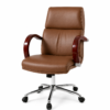 [GL 303 m] Wooden Armrest Office Chair