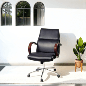 Black Leather staff Chair