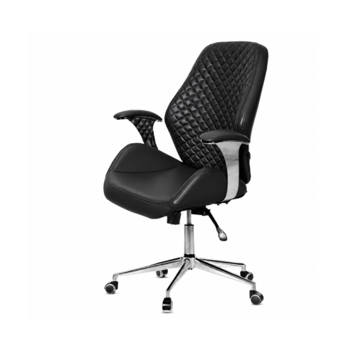 Black Diamond Quilted Office Employee Chair Modern Executive Desk Chair