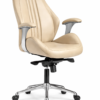 [GL312-m] Brown Leather Executive Chair