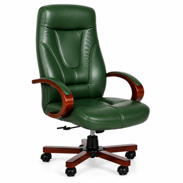 [MC-300] Brown Leather Desk Chair