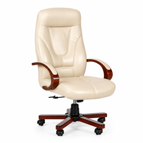 [MC-300] Brown Leather Desk Chair