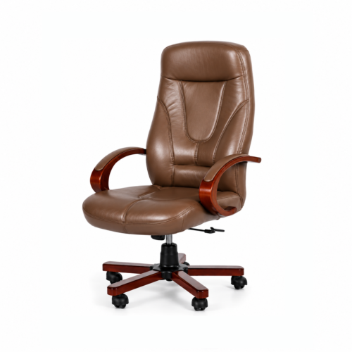 Brown Leather Desk Chair