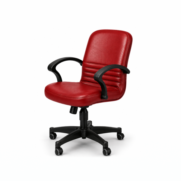 [Rocky m] Red Leather Office Chair