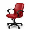 [Rocky m] Red Leather Office Chair