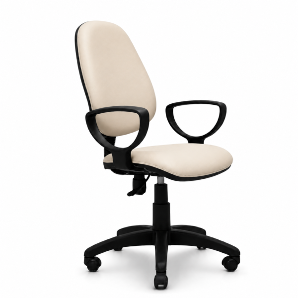 [Secretary Chair] Yellow Leatherette Office Chair