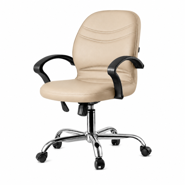 [Windy m] Black Leatherette Office Chair