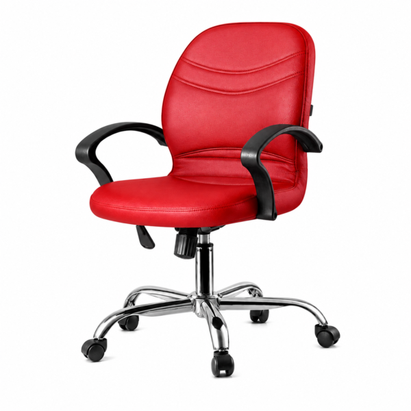[Windy m] Black Leatherette Office Chair