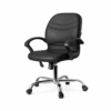 Black Leatherette Office Chair Black Leatherette Office Chair