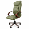 [CC-2100] Beige Leather Desk Chair