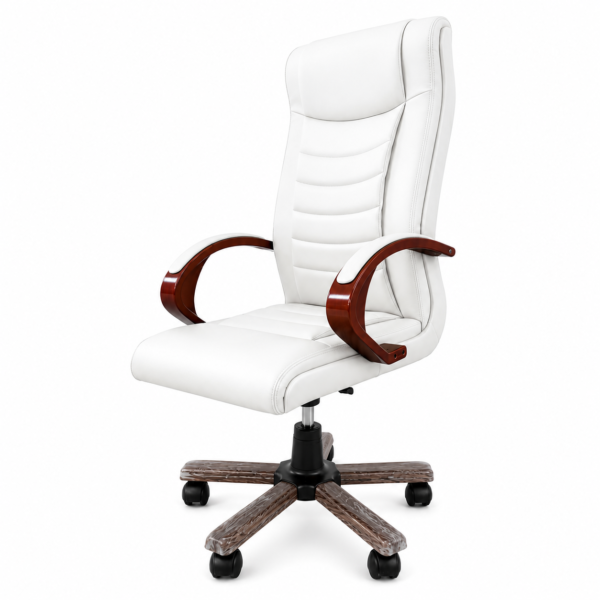 [CC-2100] Beige Leather Desk Chair