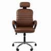 [GL 133-3 m] Beige Leather Desk Chair Cairo