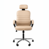 Beige Leather Desk Chair Cairo