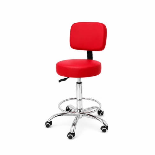 Red Rolling Stool Red Rolling Stool