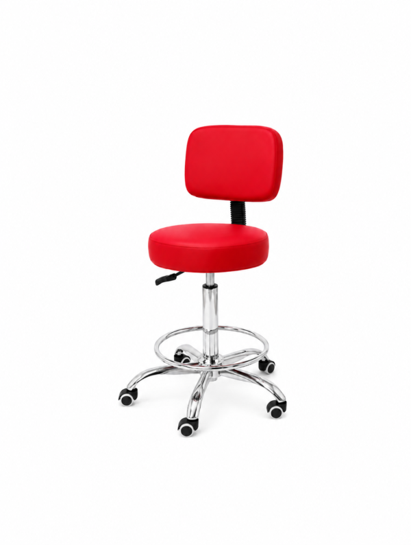 Red Rolling Stool Red Rolling Stool